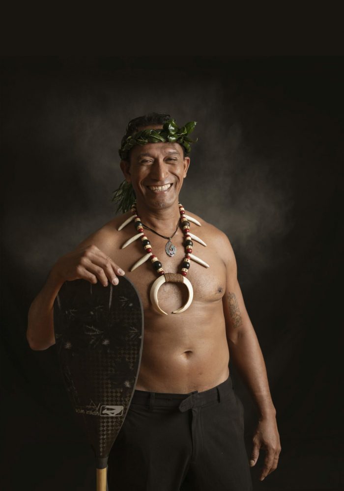 CHEVALIER_120x170cm Portrait of Chevalier Hikutini, head barman at the Lobby Bar of the Intercontinental Resort & Spa Tahiti